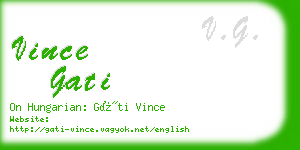 vince gati business card